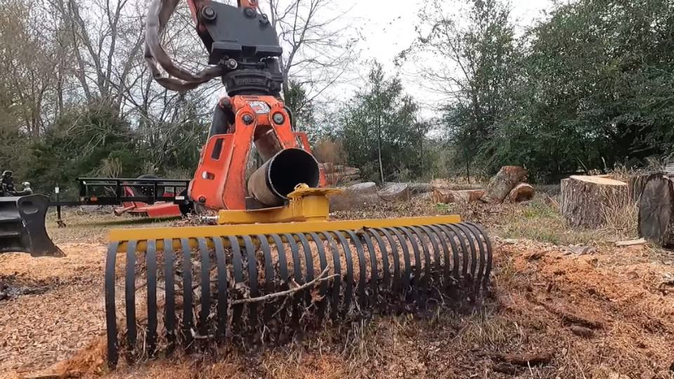 Grading Rake for mini excavator